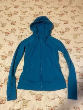 Athleta Teal Blue Full-Zip Hooded Jacket
